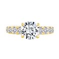 thumbnail image 1 of AFFY (1.06 Cttw) Round White Natural Diamond Semi Mount Engagement Ring In 14k Solid Yellow Gold (I-J Color, I2-I3 Clarity) Ring Size-11, 1 of 2