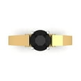 thumbnail image 1 of Solitaire Engagement Ring for Women - 1.06ct Natural Onyx in 18K Yellow/White Gold Promise Ring, 1 of 6