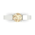 thumbnail image 1 of Solitaire with Accents Engagement Ring for Women - 1.06ct Natural Morganite in 14K White Gold Promise Ring, 1 of 8