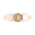 thumbnail image 1 of Solitaire with Accents Engagement Ring for Women - 1.06ct Yellow Moissanite in 14K Rose Gold Promise Ring, 1 of 7