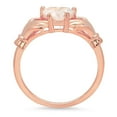 thumbnail image 1 of 1.06 ct Heart Cut White Sapphire Claddagh Engagement Ring for Women in 14K Rose Gold, 1 of 2