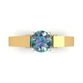 thumbnail image 1 of 1.06 ct Round Cut Blue Moissanite Solitaire 18K Yellow/White Gold Womens Engagement Ring, 1 of 5