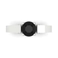 thumbnail image 1 of Clara Pucci 14K White Gold 1.06ct Onyx Solitaire with Accents Ring, 1 of 8