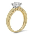 thumbnail image 1 of 1.06 ct Round Cut Simulated Diamond Solitaire Engagement Ring for Women in 18K Yellow/White Gold, 1 of 2