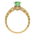 thumbnail image 1 of 1.06 ct Round Cut Simulated Green Diamond Solitaire Engagement Ring for Women in 14K Yellow/White Gold, 1 of 2