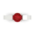 thumbnail image 1 of Clara Pucci 14K White Gold Solid Gold Tourmaline Solitaire with Accents Anniversary Ring for Women - 1.06 cttw Round Cut, 1 of 8