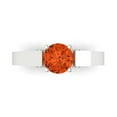 thumbnail image 1 of Clara Pucci 14K White Gold 1.06ct Red Solitaire with Accents Ring for Women, 1 of 8