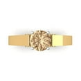 thumbnail image 1 of Clara Pucci 14K Yellow/White Gold Solid Gold YellowMoissanite Solitaire Anniversary Ring for Women - 1.06 cttw Round Cut, 1 of 8