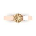 thumbnail image 1 of 1.06 ct Round Cut Yellow Moissanite Solitaire with Accents Engagement Ring for Women in 18K Rose Gold, 1 of 5