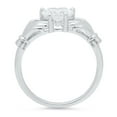 thumbnail image 1 of 1.05 ct Heart Cut White Sapphire Claddagh Engagement Ring for Women in 14K White Gold, 1 of 2