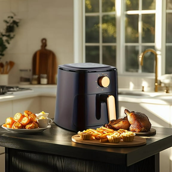 1.06gal Mechanical Knob Type Air Fryer - Multifunctional Healthy Cooking Appliance With Easy Controls - Perfect For Kitchen Beginners And Health-Conscious Home Cooks, Air Fryer Oven