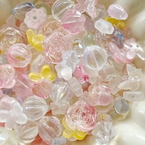 1.06oz Mixed Color Glass Beads for DIY Jewelry Making, Large Hole Spacer Beads for Bracelet Necklace Craft Accessories