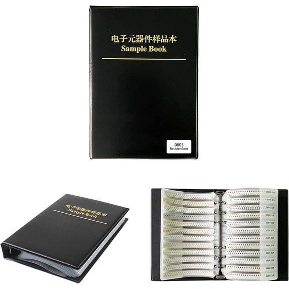 1% 0805 SMD Resistor Kit Sample Book (0 ohm-10M ohm) SMT Resistor Book Assorted 170 Values 8500pcs