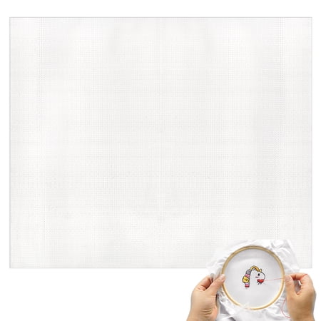 1.09 Yards Stitch Aida Cloth Fabric 8.66Inch Water Soluble Canvas Cloth Disappear in Water Embroidery Canvas Fabric