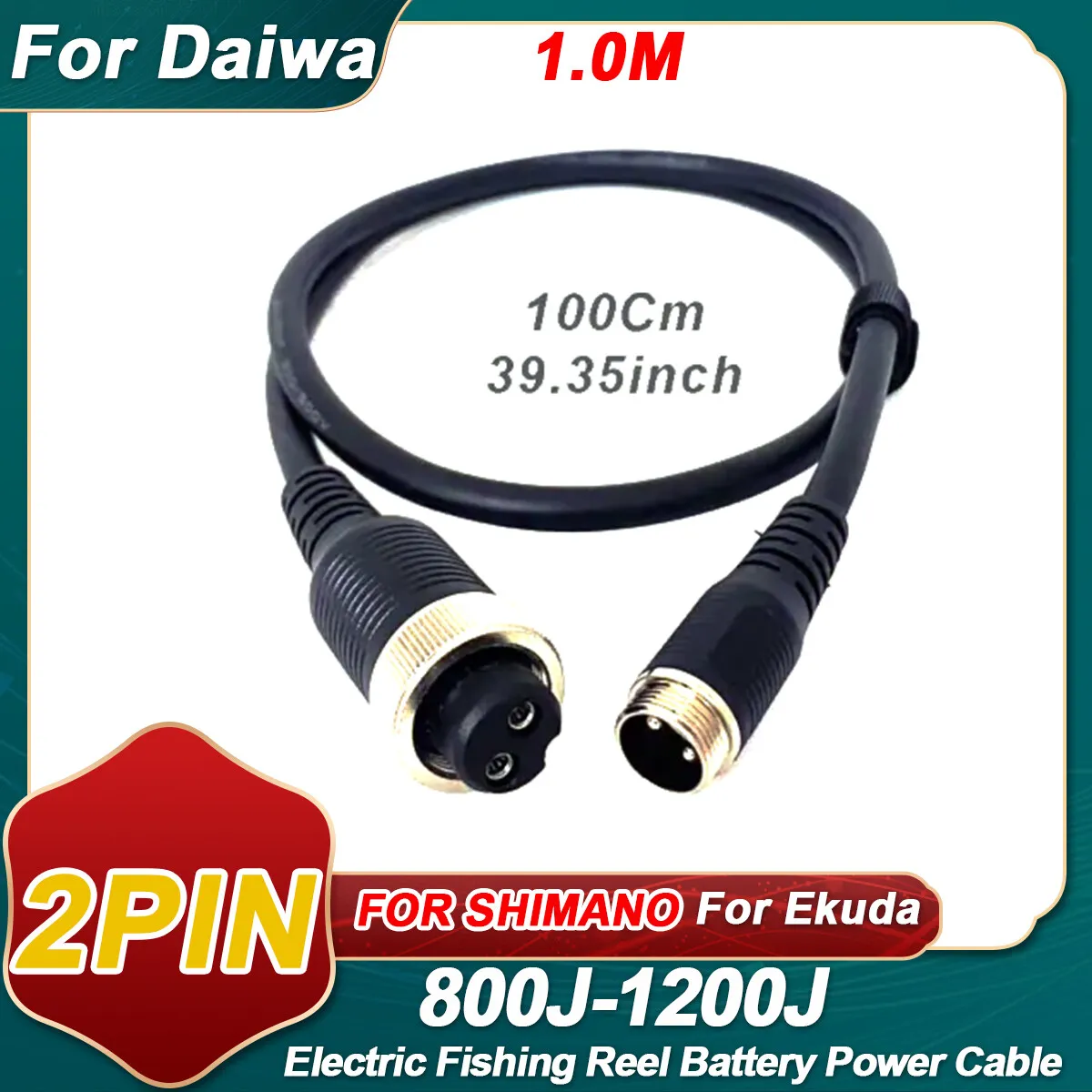 1.0M Power Cable For Daiwa 1200MJ 1200J 800MJ 800MJS Electric Reel