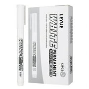 1.0MM White Marker Pens Oily Waterproof Permanent Paint Markers for Wood Plastic Leather Glass Stone Metal Art Supplies White-2pcs