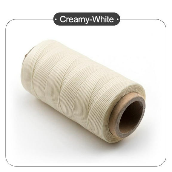 1.0Mm 70M Leather Sewing Waxed Thread for Chisel Awl Upholstery Shoes Luggage Creamy White