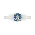 thumbnail image 1 of Clara Pucci 14K White Gold 1ct BlueMoissanite Solitaire Ring for Women, 1 of 7