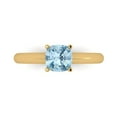 thumbnail image 1 of Clara Pucci 14K Yellow Gold 1ct SwissBlueTopaz Solitaire Ring for Women, 1 of 7
