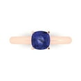 thumbnail image 1 of Clara Pucci 14K Rose Gold 1ct Tanzanite Solitaire Ring for Women, 1 of 7