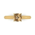 thumbnail image 1 of Clara Pucci 14K Yellow Gold 1ct Champagne Solitaire Ring for Women, 1 of 7