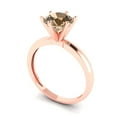 thumbnail image 1 of 1.0ct Cushion Cut Clear Moissanite 14k Yellow Gold Engraving Statement Bridal Wedding Solitaire Designer Ring Size 4.25, 1 of 7