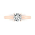 thumbnail image 1 of Clara Pucci 14K Rose Gold 1ct Moissanite Solitaire Ring for Women, 1 of 7