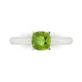 thumbnail image 1 of Clara Pucci 14K White Gold 1ct Peridot Solitaire Ring for Women, 1 of 7