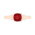 thumbnail image 1 of Clara Pucci 14K Rose Gold 1ct Tourmaline Solitaire Ring for Women, 1 of 7