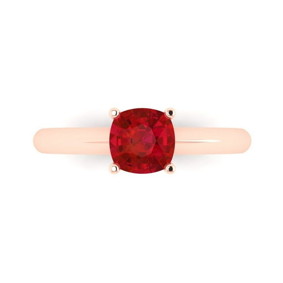 1.0ct Cushion Cut Pink Tourmaline 18k Pink Rose Gold Engraving Statement Bridal Wedding Solitaire Designer Ring Size 6.5