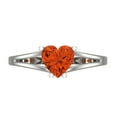 thumbnail image 1 of 1 ct Heart Cut Simulated Red Diamond Solitaire Engagement Ring for Women in 18K White Gold, 1 of 5