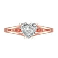 thumbnail image 1 of Clara Pucci 14K Rose Gold 1ct WhiteSapphire Solitaire Ring for Women, 1 of 8