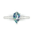 thumbnail image 1 of Clara Pucci 14K White Gold 1ct BlueMoissanite Solitaire Ring for Women, 1 of 7