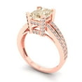 thumbnail image 1 of 1.0ct Pear Cut Blue Natural Swiss Blue Topaz 14k Pink Rose Gold Engraving Statement Bridal Wedding Solitaire Designer Ring Size 10.75, 1 of 7