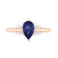 thumbnail image 1 of Clara Pucci 14K Rose Gold 1ct Tanzanite Solitaire Ring for Women, 1 of 7