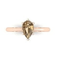thumbnail image 1 of Clara Pucci 14K Rose Gold 1ct Champagne Solitaire Ring for Women, 1 of 7