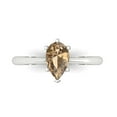 thumbnail image 1 of Clara Pucci 14K White Gold 1ct Champagne Solitaire Ring for Women, 1 of 7