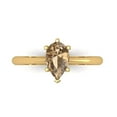 thumbnail image 1 of Clara Pucci 14K Yellow Gold 1ct Champagne Solitaire Ring for Women, 1 of 7