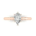 thumbnail image 1 of Clara Pucci 14K Rose Gold 1ct Moissanite Solitaire Ring for Women, 1 of 7