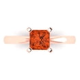 thumbnail image 1 of Clara Pucci 14K Rose Gold 1ct Red Solitaire Ring for Women, 1 of 8