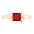 thumbnail image 1 of Clara Pucci 14K Rose Gold 1ct Ruby Solitaire Ring for Women, 1 of 8