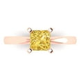 thumbnail image 1 of Clara Pucci 14K Rose Gold 1ct Citrine Solitaire Ring for Women, 1 of 8