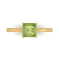 thumbnail image 1 of Solitaire Engagement Ring for Women - 1ct Natural Peridot in 14K Yellow Gold Promise Ring, 1 of 5