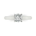 thumbnail image 1 of Clara Pucci 14K White Gold Solid Gold Moissanite Solitaire Anniversary Ring for Women - 1 cttw Cushion Cut, 1 of 7