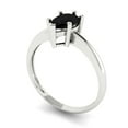 thumbnail image 1 of 1.0ct pear cut black natural onyx 14k white gold Bridal Wedding Engagement Promise Anniversary Ring for Women size 9.75, 1 of 7