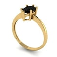 thumbnail image 1 of 1.0ct pear cut black natural onyx 18k yellow gold Bridal Wedding Engagement Promise Anniversary Ring for Women size 10.25, 1 of 7