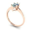 thumbnail image 1 of 1.0ct pear cut blue moissanite 14k rose gold Bridal Wedding Engagement Promise Anniversary Ring for Women size 9, 1 of 7