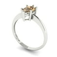 thumbnail image 1 of 1.0ct pear cut champagne Zircon 14k white gold Bridal Wedding Engagement Promise Anniversary Ring for Women size 6.25, 1 of 7