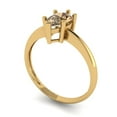 thumbnail image 1 of 1.0ct pear cut champagne Zircon 14k yellow gold Bridal Wedding Engagement Promise Anniversary Ring for Women size 9.75, 1 of 7