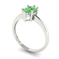 thumbnail image 1 of 1.0ct pear cut green Zircon 18k white gold Bridal Wedding Engagement Promise Anniversary Ring for Women size 8.5, 1 of 7